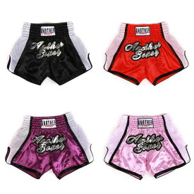 格闘技パンツ メンズ レディース キッズ タイ ボクシング 散打 武術 トレーニング MMA ショートパンツ 軽量 速乾 伸縮性 ポリエステル素材(x2)