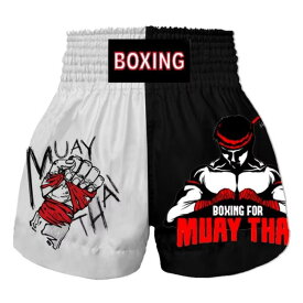 格闘技 ショートパンツ ユニセックス ムエタイ ボクシング MMA ブラジリアン柔術 吸汗速乾 軽量 ポリエステル製 プロ用 試合 トレーニング フィットネス スポーツウェア プリントデザイン(x2)