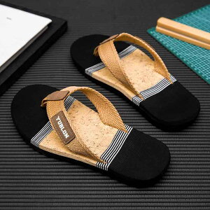 ビーチサンダル メンズ 滑り止め 軽量 柔らかい 快適 アウトドア レジャー 普段使い EVA素材 ラバーソール 夏用 カジュアル トングサンダル ブラック ブラウン ブルー