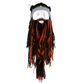 ニット帽 おもしろ 仮装 ハロウィン パーティー イベント グッズ ヒゲ付き とんがり帽子 深めデザイン 個性的 ユニーク 変装 小物 秋冬 アクリル素材