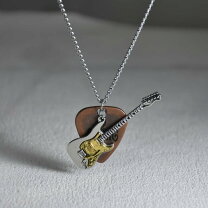 楽天市場】ギターピック ネックレス シルバー（ネックレス・ペンダント 