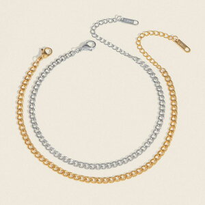 �A���N���b�g ���f�B�[�X �X�e�����X�� 4mm �L���[�o���`�F�[�� 18K�����b�L �ϐF���ɂ��� �F�򂹖h�~ �S�[���h �V���o�[ �V���v�� ������� �J�W���A��