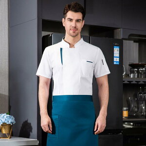 コックコート メンズ 半袖 春夏 吸汗速乾 綿混 ホテル レストラン 飲食店 厨房 調理服 業務用 ユニフォーム