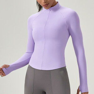フィットネスウェア レディース 速乾 裸感 コンプレッション ハーフジップ 長袖 スタンドカラー ヨガ ランニング ジム トレーニング トップス
