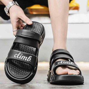 サンダル メンズ 軽量 通気性 EVA素材 2WAY仕様 かかとが踏める バックストラップ付き 外履き パンチング ビーチ対応 スリッポン カジュアル 春夏