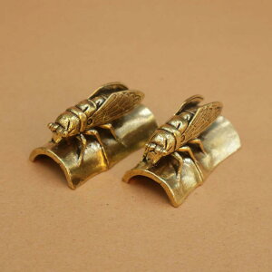 インテリア オブジェ 真鍮製 卓上 大型 ユニーク 動物 蝉 サソリ カタツムリ 茶道具 茶器飾り 中華風 ギフト 置物 記念品(x2)