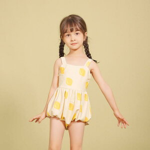 水着 女の子 ベビー 幼児 かわいい 伸縮性抜群 速乾 ポリエステル素材 韓国風 おしゃれ ワンピース プール 海水浴 イエロー 2歳 3歳(x5)