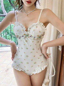 ワンピース水着 レディース フレンチ セクシー スタイルアップ ラインストーン ストラップ付きベアトップ 小胸さん向け バストアップ 純欲風 速乾 背中開き ワイヤー パッド付き フィット