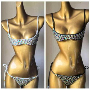 ビキニ レディース 三角ビキニ ノンワイヤー パッドなし 高伸縮性 スイムウェア フィットネス ナイトプール ナイトファッション セクシー 大人用 欧米スタイル ナイロン 無地 黒 白