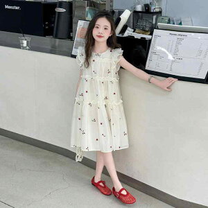 ワンピース 女の子 中大サイズ 子供用 春夏 刺? ノースリーブ プリンセスドレス チュールスカート おしゃれ かわいい 発表会 結婚式 お出かけ フォーマル 綿混