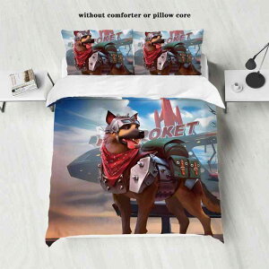 寝具 3点セット 掛け布団カバー 枕カバー チェコスロバキアウルフドッグ柄 デジタルプリント 起毛加工 90gsm ポリエステル 北欧スタイル 高品質 豊富なサイズ展開