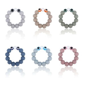 歯固め ベビー シリコン製 プラスチック製 歯がため 噛むおもちゃ 歯のムズムズ解消 歯茎ケア 0歳から6歳対象 目型 かわいいデザイン 安心安全素材(x3)