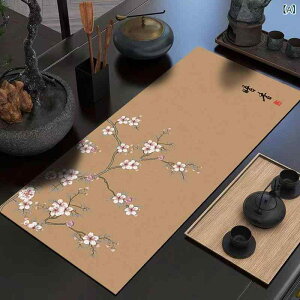 テーブルクロス 珪藻土 防水 撥水 滑り止め 耐熱 断熱 防塵 耐摩耗 新中華風 植物柄 花柄 リビング 家庭用 長方形 コーヒーテーブル ダイニングテーブル用 おしゃれ(x2)