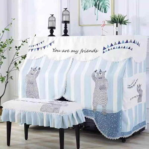 ピアノカバー アップライトピアノ用 防塵カバー 全面保護 演奏時取り外し不要 ファブリック製 高級感 北欧風 モダン シンプル おしゃれ かわいいキャラクター柄 デザイン豊富 椅子カバーセ