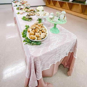テーブルクロス 長方形 高級感 レトロ調 防塵 レース 透かし彫り 結婚式 誕生日 パーティー ウェディング装飾 プリンセスホワイト クラシックブラック