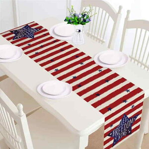 テーブルランナー 撥水加工 おしゃれ 麻混 ストライプ柄 アメリカン スタイル インテリア雑貨 食卓 ダイニング リビング 屋外対応 パーティー イベント 来客用 上質 華やか(x2)