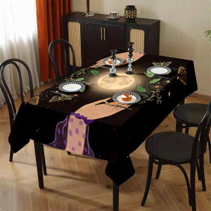 テーブルクロス 3Dデジタルプリント 幾何学模様 ポリエステル 長方形 おしゃれ エレガント モダン シンプル 家庭用 リビング ダイニング 食卓カバー インテリア 装飾(x2)