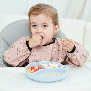 お食事エプロン キッズ ベビー 防水 長袖 スモック 超やわらか 食べこぼし防止 北欧デザイン 離乳食 幼稚園 保育園 男の子 女の子 洗い替え