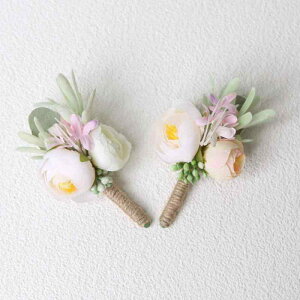 コサージュ 結婚式 ウェディング ブライズメイド ピンク 韓国風 エレガント 上品 清楚 入学式 卒業式 パーティー イベント 発表会 フォーマルセレモニー(x2)