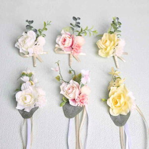 コサージュ 梔子 手作り ハンドメイド 欧風 リストブーケ 結婚式 ウェディング 披露宴 フォーマル パーティー 入学式 卒業式 発表会 イベント ビジネス 記念式典 開店祝い