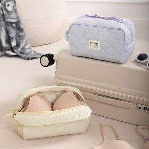 携帯用 大容量 高級感 多機能 トラベル収納ポーチ 下着 ブラ ショーツ 化粧品 コスメケース 旅行 出張 北欧風 おしゃれ(x2)
