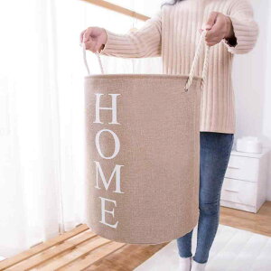 ランドリーバスケット 大容量 巾着型 EVA素材 洗濯物入れ 家庭用 室内用 車載 和風 円筒形 衣類収納 雑貨収納 ボックス かご 大小サイズ(x2)