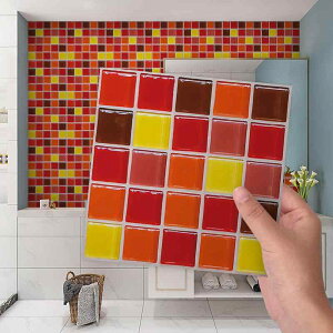 タイルシート 防水 防汚 防カビ 剥がせる 厚手 DIY リフォーム 浴室 キッチン 洗面所 水回り 店舗 賃貸OK 壁紙シール モザイク柄 小花柄 PVC製 艶あり 艶消し 擦りガラス風 模様替え(x2)