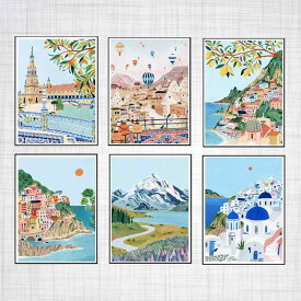 ウォールアート カッパドキア レトロ ヴィンテージ 旅行 都市景観 街並み 北欧スタイル キャンバスアート 風景画 リビング 寝室 書斎 ダイニング 玄関 インテリア 装飾画 壁掛け ポスター