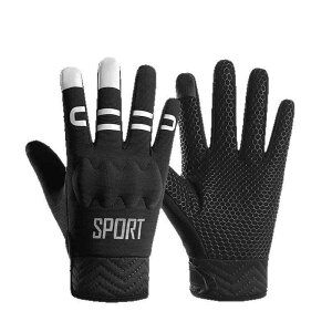 サイクルグローブ メンズ レディース 秋冬用 裏起毛 スマホ対応 グリップ力 滑り止め 反射材 シリコン 防寒 保温 五本指 夜間走行