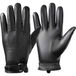 手袋 メンズ 男性用 防寒 保温 本革 羊革 ムートン裏地 五本指 バイク オートバイ 自転車 サイクリング 運転 ドライビング カジュアル スタイル グローブ