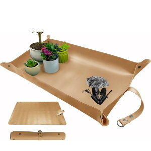 園芸マット 防水 合皮 植え替え 作業に 鉢植え プランター用 室内 ベランダ 家庭菜園向け ガーデニングシート 土こぼれ防止 泥汚れ防止 フェイクレザー ガーデンマット