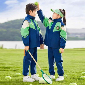 学生服 キッズ 男女兼用 中大童 通年 ウインドブレーカー スポーツウェア 3点セット 幼稚園 小学生 通学 クラスTシャツ フード取り外し可能 ポリエステル