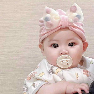 ベビー帽子 ベビー 赤ちゃん 新生児 泉門保護 ポンポン リボン 薄手 通気性 コットン 綿100% かわいい ナチュラル 日韓風 お出かけ 普段使い 春秋