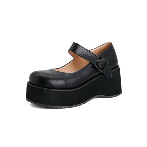 革靴 レディース 厚底 ミドルヒール メリージェーン ストラップ ローファー 日系 ロリータ JK制服 学生靴 かわいい 通学 通勤 ベーシック 無地 ブラック ホワイト ワインレッド 春秋 ラウンド