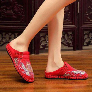 スリッポン レディース 厚底 軽量 通気性 吸汗性 ハンドメイド 室内履き カジュアルシューズ ミドルカット レトロ 民族風 刺繍 靴