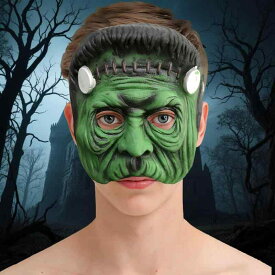 マスク ホラー フランケンシュタイン 半顔 ラテックス製 コスプレ 仮装 変装 ハロウィン イースター カーニバル エイプリルフール イベント グッズ アイテム 小道具