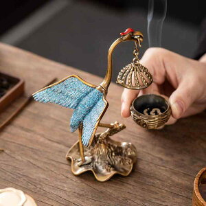 香炉 吊り下げ式 置物 仙鶴 祥雲柄 中国風 ?古風 亜鉛合金製 家庭用 室内用 インテリア雑貨 お香立て 白檀 香道 茶道 アロマポット 風雅
