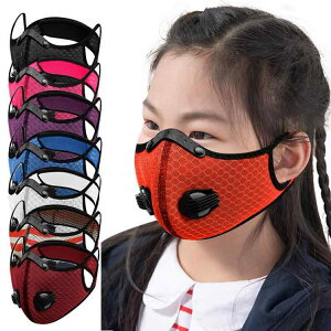 フェイスマスク キッズ 子供用 男の子 女の子 UVカット 防塵 飛沫対策 高機能フィルター内蔵 サイクリング 自転車 バイク スポーツ用 アウトドア 迷彩柄 カモフラージュ柄 アクリル素材 男女