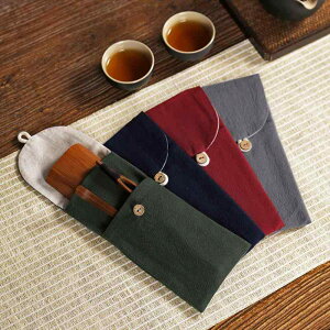 茶道具 和風 竹製 茶針 茶挟 茶則 三点セット 専用収納袋付き モダン 上質 茶道 お点前 持ち運び 携帯用(x2)