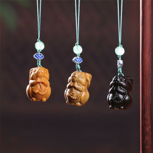 キーホルダー 招福 干支 うさぎ 天然木製 ストラップ スマホ 携帯 バッグチャーム 開運 縁起物 プレゼント