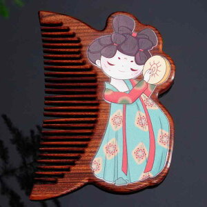 櫛 レディース 女性用 携帯用 ミラー付き 高級感 木製 工芸品 酸枝木 ギフトセット 誕生日 プレゼント 記念日 贈り物 上品 大人 おしゃれ コーム