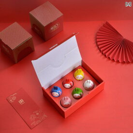 置物 かわいい だるまうさぎ 白磁 おしゃれ 和風 縁起物 インテリア雑貨 新年 お正月 ギフト プレゼント 卓上飾り 赤色