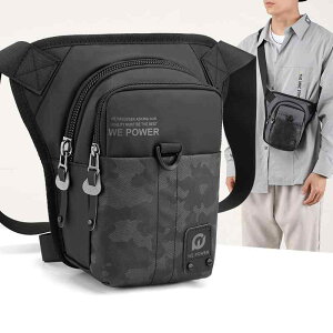 バッグ メンズ 男性用 防水 耐摩耗 オックスフォード 多機能 アウトドア カジュアル サイクリング 釣り フィッシング レッグポーチ ウエストポーチ ボディバッグ ショルダーバッグ