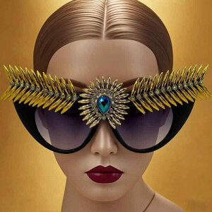 サングラス レディース インパクト大 個性的 レトロ ビッグキャットアイフレーム 高級感 UV400 紫外線対策 おしゃれ SNS映え トレンド