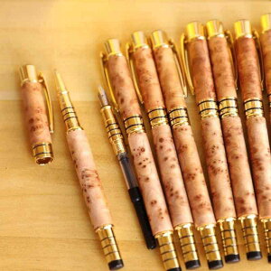 筆記具 貴重な崖柏 瘤杢 木製 万年筆 ボールペン 2way 多機能ペン 高級感あふれる ビジネス オフィス ギフト プレゼント 記念品 署名用 工芸品