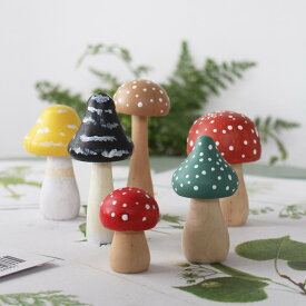 知育玩具 キッズ 幼児向け DIY 木製 きのこ 白木 無塗装 ホーンビーム材 手作り ペイント 工作 早期教育 創造力 想像力 脳トレ おうち時間 置物 オーナメント 誕生日プレゼント ギフト