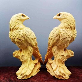 置物 柘植 鷲 一刀彫り 精密彫刻 高さ8cm 工芸品 縁起物 開運 成功 商売繁盛 飛躍祈願 インテリア オブジェ 飾り リビング 玄関 書斎 オフィス 和室 洋室 モダン 風水 魔除け