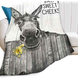 ブランケット キッズ 大人兼用 柔らか 快適 ふわふわ フランネル ポリエステル製 ロバ 動物 カートゥーン 花柄プリント 春夏 おしゃれ