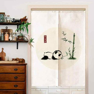 のれん パンダ 竹柄 おしゃれ 和モダン ファブリック 間仕切り 目隠し 冷暖房効率アップ 新築祝い ギフト 玄関 リビング キッチン 寝室 ダイニング 風水 開運 インテリア 暖簾