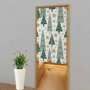 のれん クリスマス 植物柄 ポリエステル製 間仕切り 目隠し おしゃれ 玄関 寝室 キッチン リビング ダイニング 書斎 風水 新中式 パーテーション